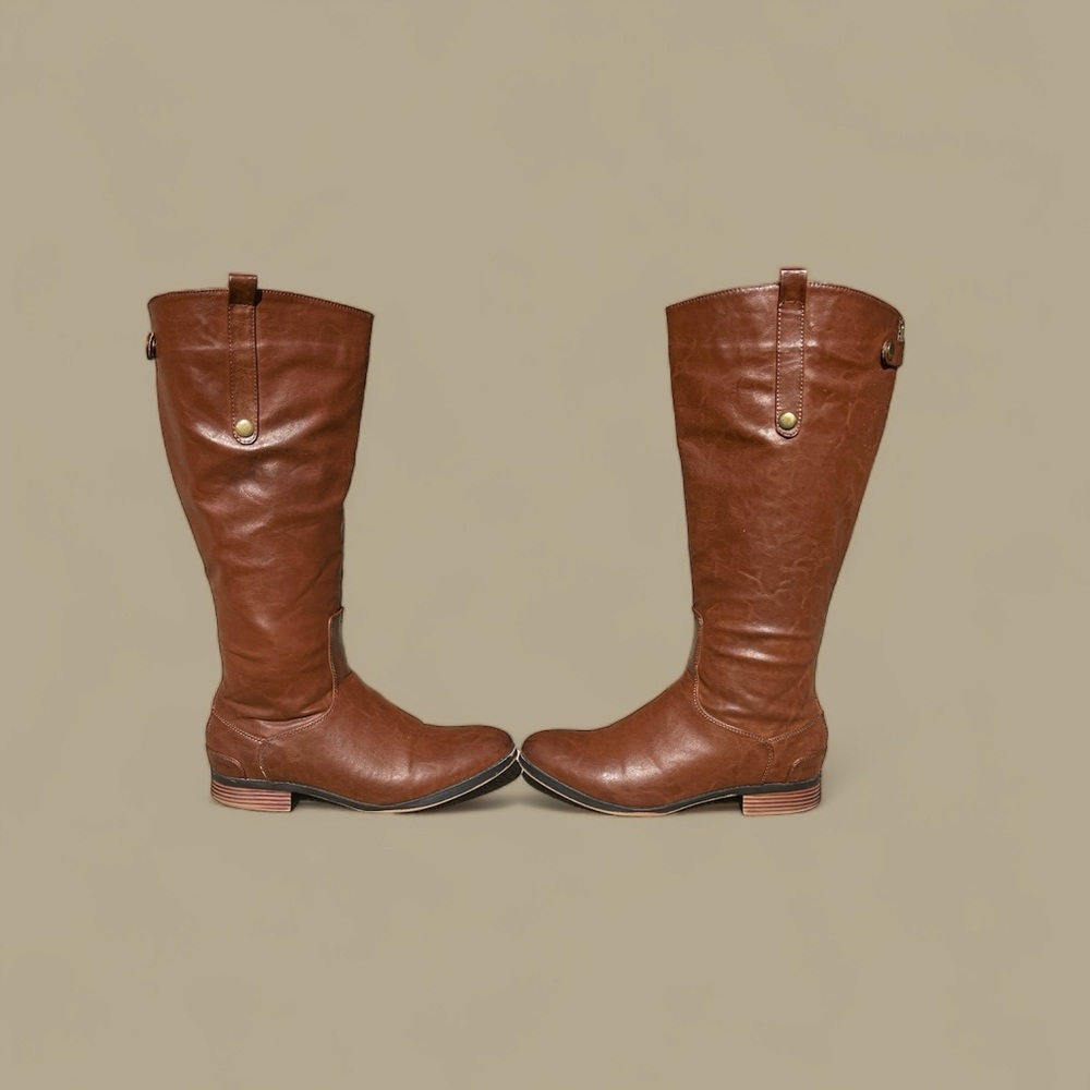 WOMEN’S SIZE 9W CATO BROWN WIDE CALF BOOTS GENTLY USED W/ ORIG. BOX